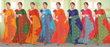 Cocknet Fabric Solo Pattern Printed Saree – Colourful Traditional Collection (8 Pcs Set)-M.R.Saree Emporium