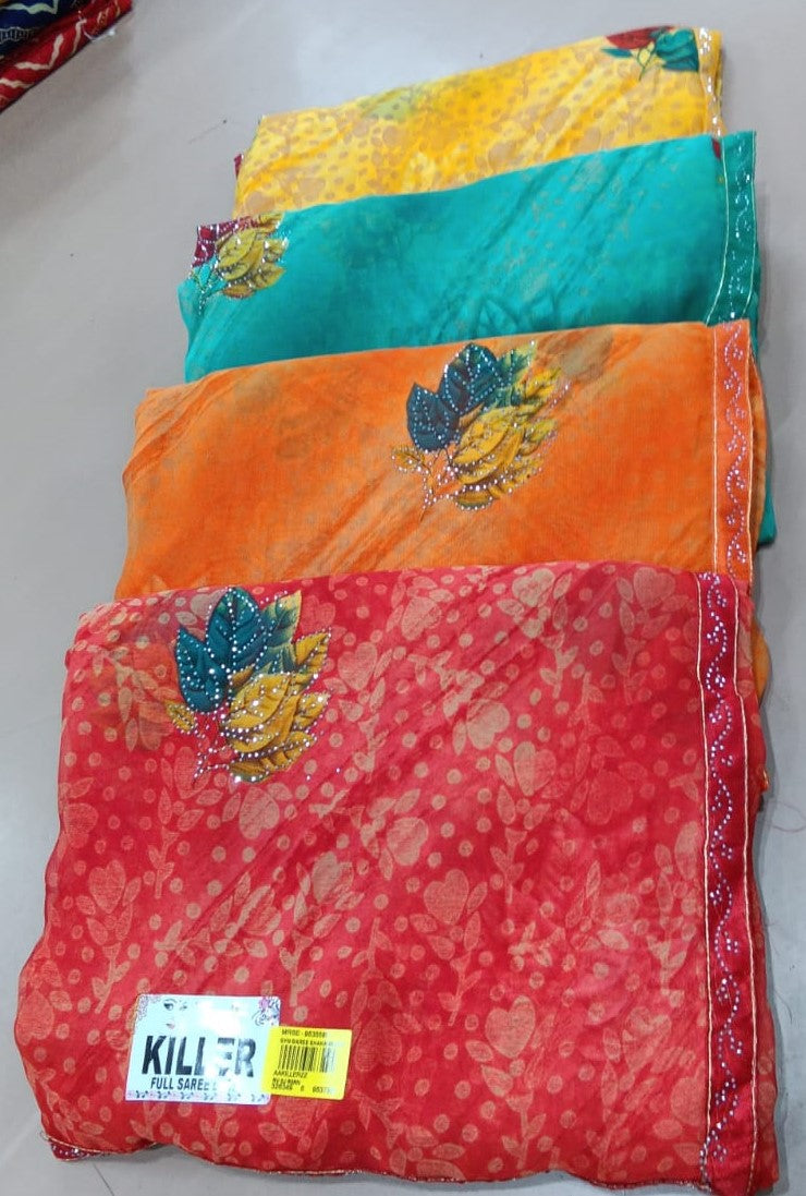 Ek Stree Killer -02 Georgette Fancy Saree Set of 4 Pcs – M.R. Saree Emporium