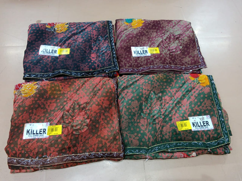 Ek Stree Killer -03 Georgette Fancy Saree Set of 4 Pcs – M.R. Saree Emporium