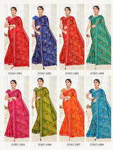 Ekstree Poshak Floral Work Party Wear Saree Collection – Premium Traditional Design (8 Pcs Set) -M.R. Saree Emporium