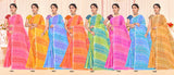 Ekstree Printed Poshak Saree Collection – Soft Traditional Party Wear Design (8 Pcs Set) -M.R. Saree Emporium