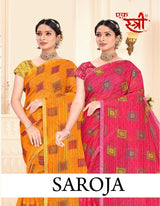 Ekstree Saroja Printed Traditional Saree Collection – Wedding & Festive Wear (8 Pcs Set) -M.R. Saree Emporium