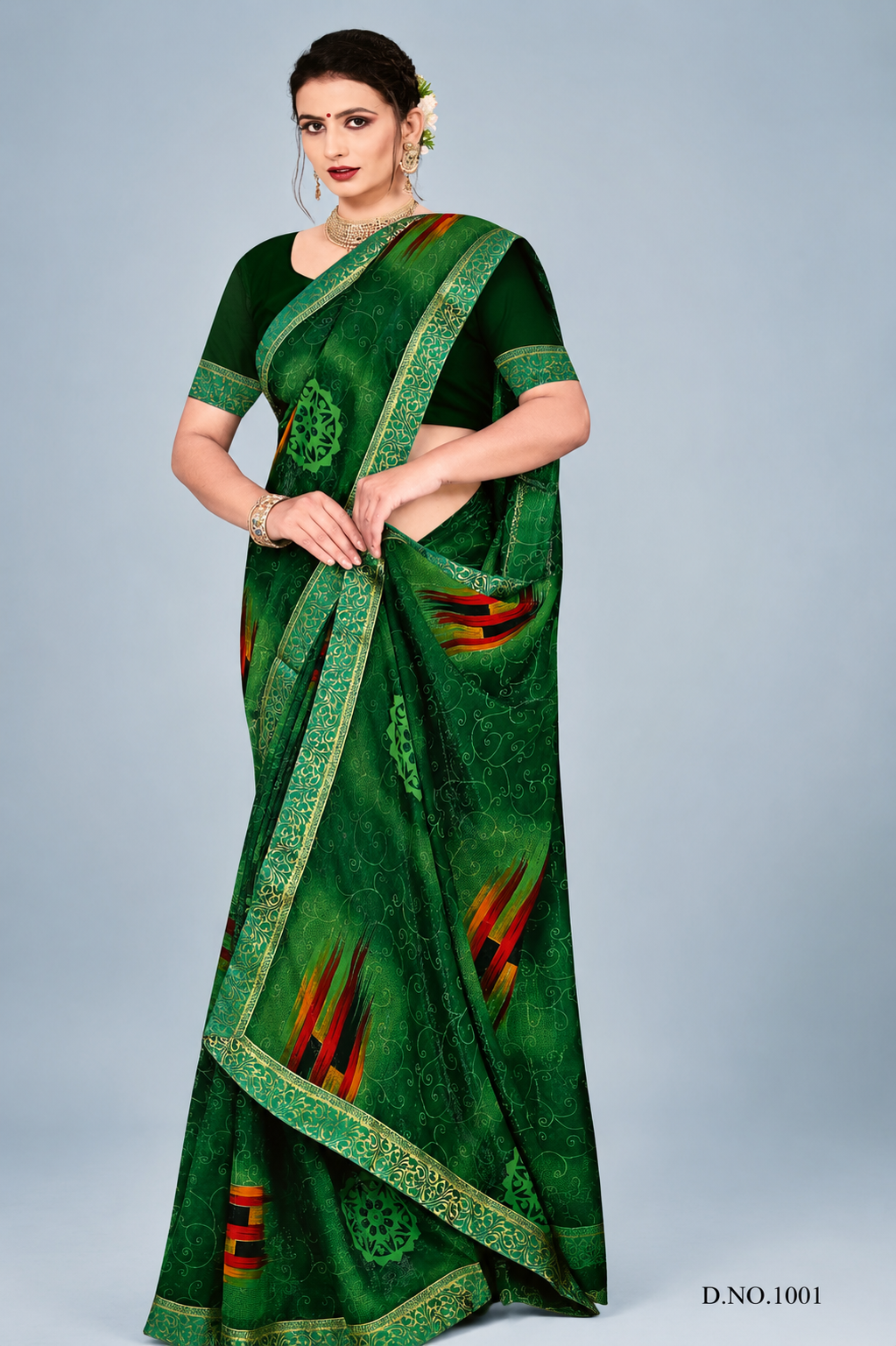 Ek Stree Arpana Georgette Saree Collection - Designer Printed Saree 8 Pcs Set