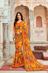 Joganiya-3 Designer Printed Saree 8 Pcs Set - Elegant Traditional Print Saree Collection - M.R. Saree Emporium