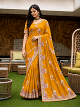 Heavy Designer Embroidery Border Saree Set Of 5 Colors – Premium Wedding Collection-M.R. Saree Emporium