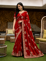 Heavy Designer Embroidery Border Saree Set Of 5 Colors – Premium Wedding Collection-M.R. Saree Emporium