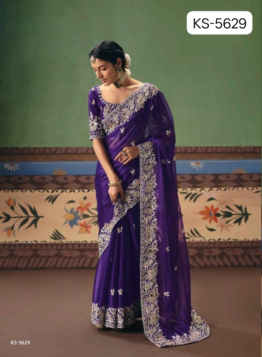 Kimora Shringar Pure Fancy Designer Saree Collection - 9 Pcs Wholesale Set