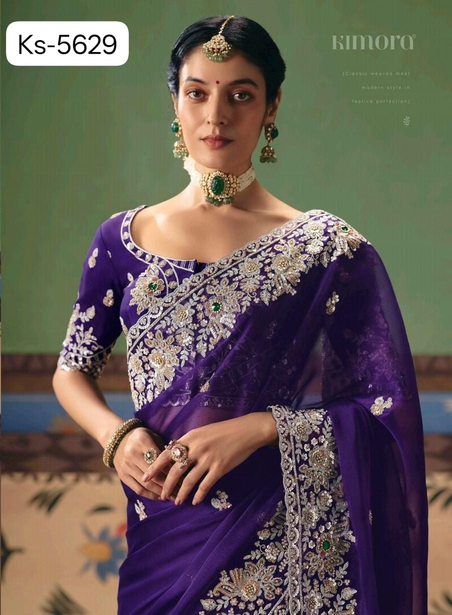 Premium Fancy Designer Saree with Hand Work & Embroidery Blouse