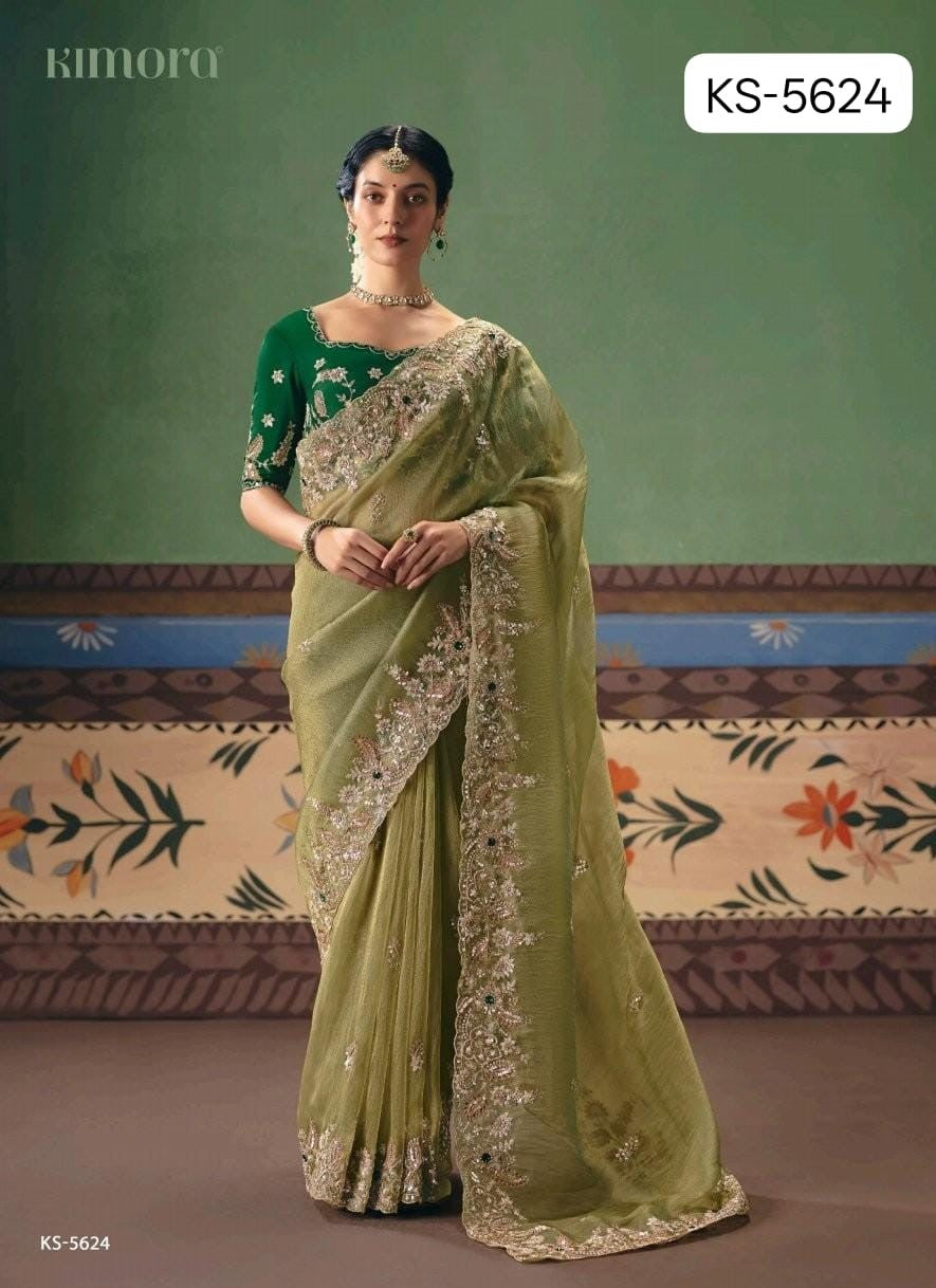 Kimora Shringar Pure Fancy Designer Saree Collection - 9 Pcs Wholesale Set