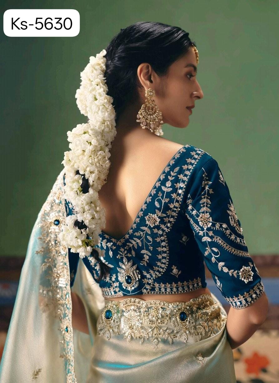 Premium Fancy Designer Saree with Hand Work & Embroidery Blouse