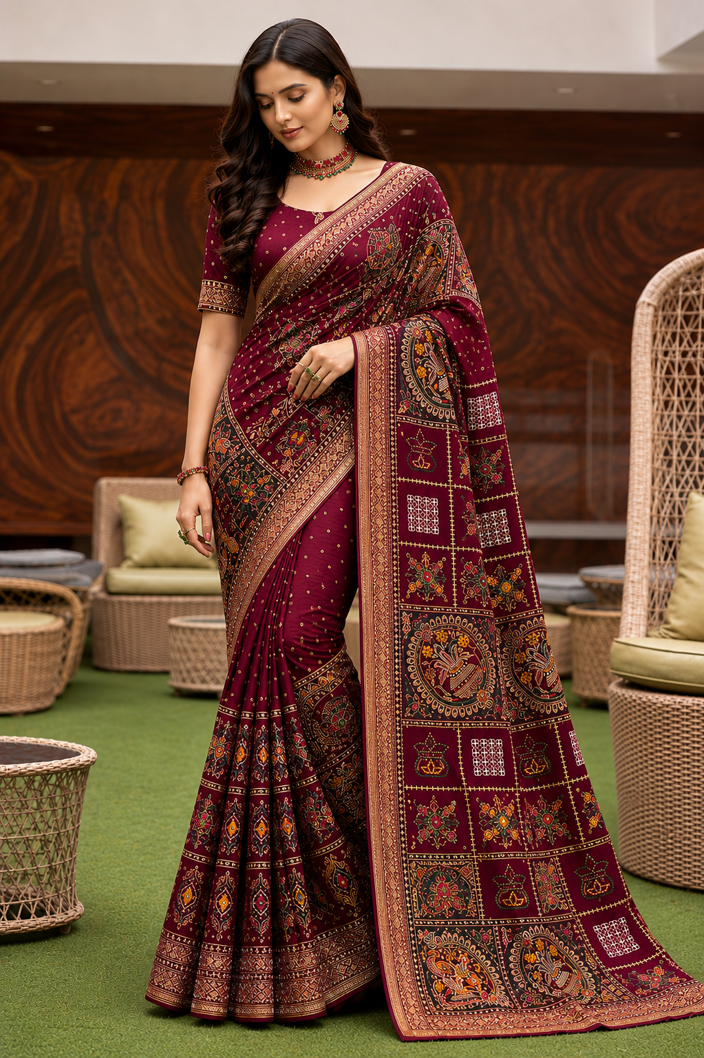 Heavy Embroidery Traditional Saree Set Of 5 Colors – Designer Festival Wear Collection-M.R. Saree Emporium