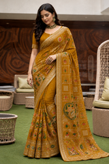 Heavy Embroidery Traditional Saree Set Of 5 Colors – Designer Festival Wear Collection-M.R. Saree Emporium