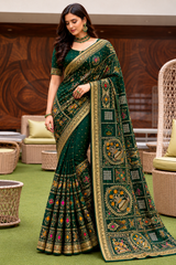 Heavy Embroidery Traditional Saree Set Of 5 Colors – Designer Festival Wear Collection-M.R. Saree Emporium