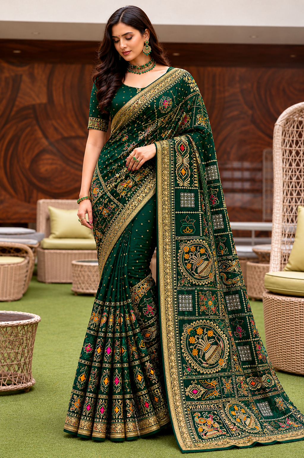 Heavy Embroidery Traditional Saree Set Of 5 Colors – Designer Festival Wear Collection-M.R. Saree Emporium
