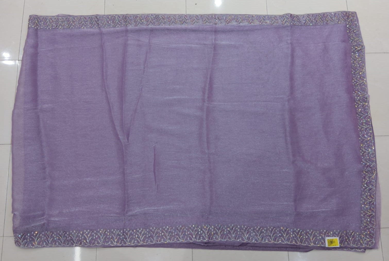 Fancy Jimmy Choo Fabric Saree with Designer Border – 5 Pcs Set -Premium Party Wear -M.R. Saree Emporium