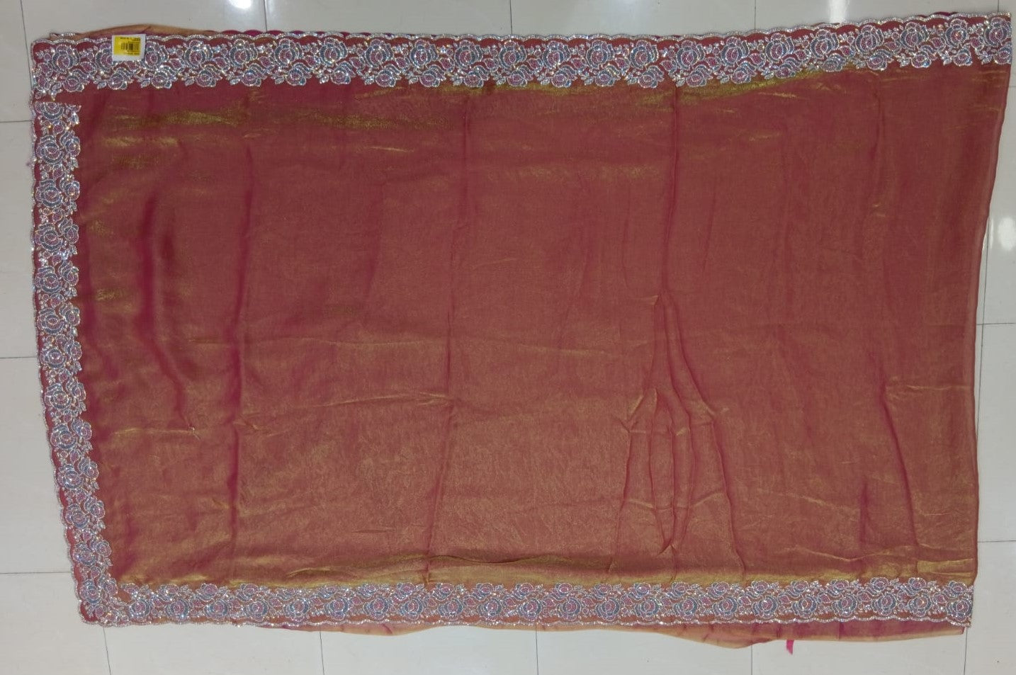 Fancy Fendy Fabric Saree with Heavy Designer Border Work – 5 Pcs Set -Party & Festive Wear -M.R. Saree Emporium