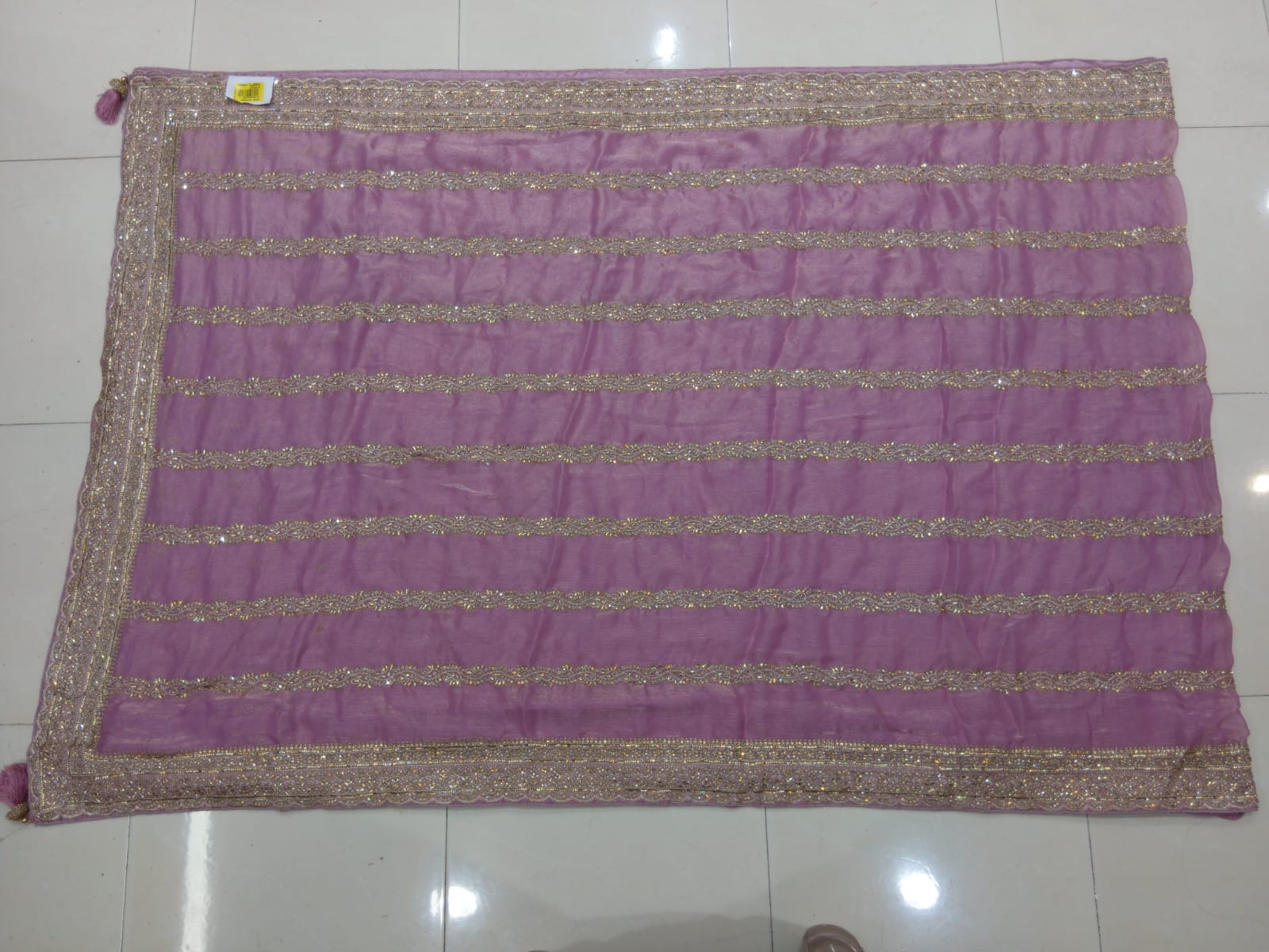 Fancy Jimmy Choo Fabric Saree with Heavy Designer Border Work – 4 Pcs Set -Party & Festive Wear -M.R. Saree Emporium