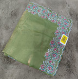 Fancy Fendy Fabric Saree with Heavy Designer Border Work – 5 Pcs Set -Party & Festive Wear -M.R. Saree Emporium