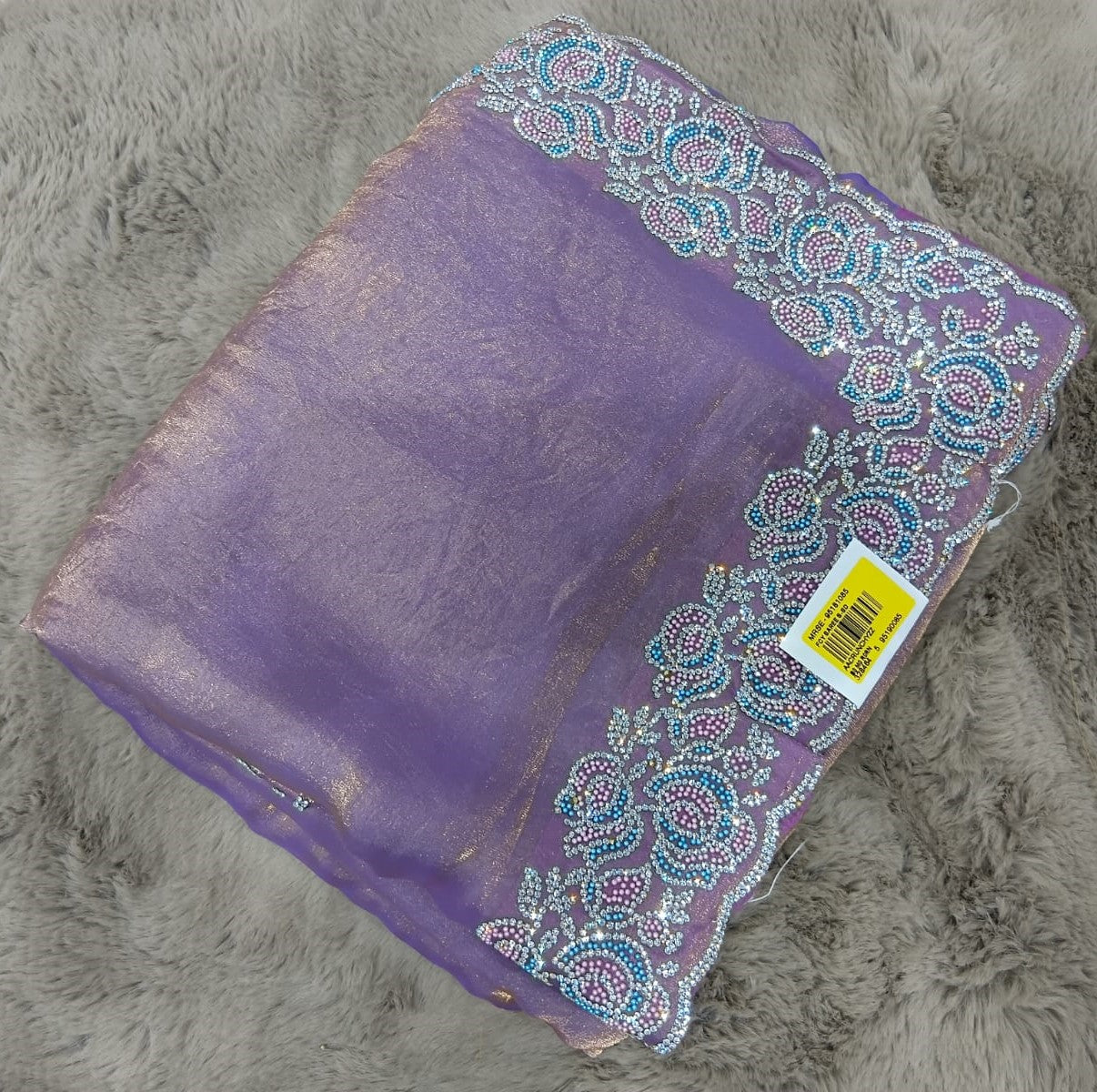 Fancy Fendy Fabric Saree with Heavy Designer Border Work – 5 Pcs Set -Party & Festive Wear -M.R. Saree Emporium