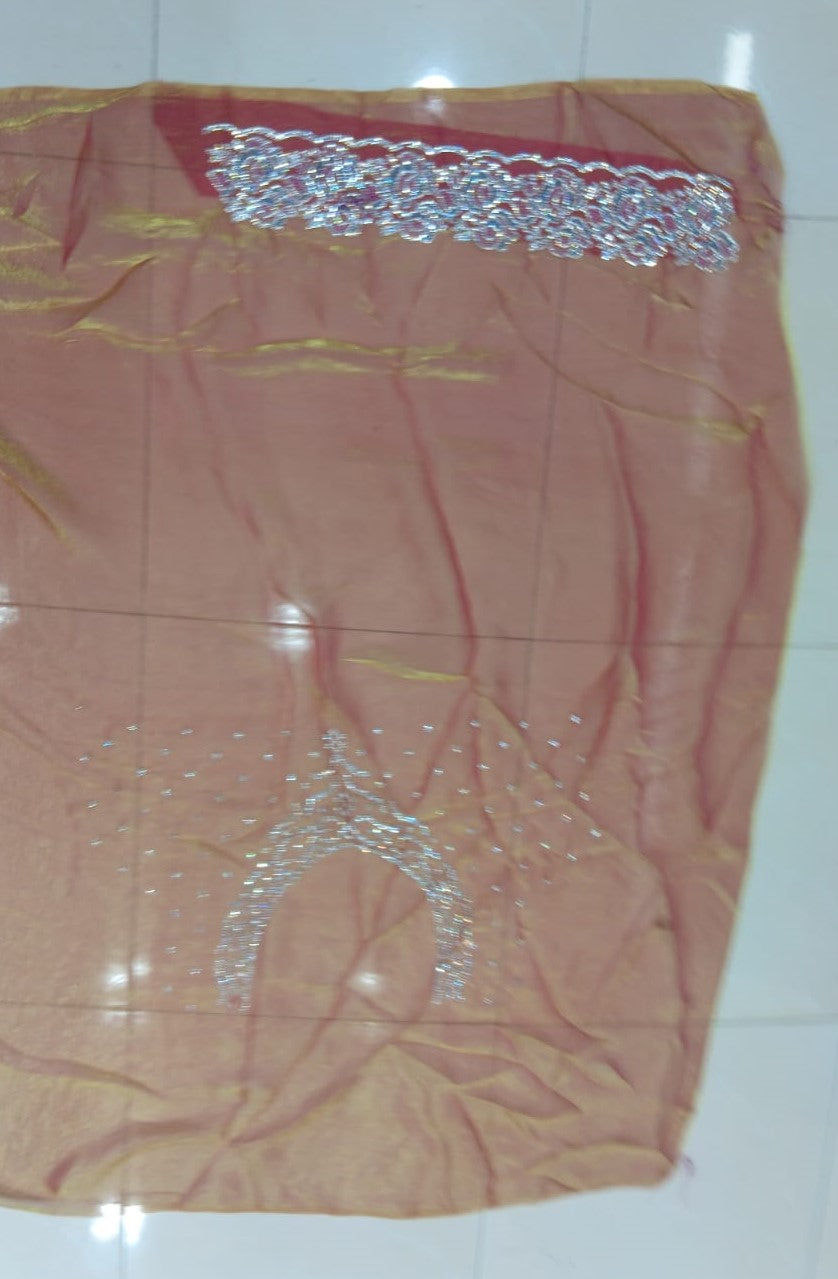 Fancy Fendy Fabric Saree with Heavy Designer Border Work – 5 Pcs Set -Party & Festive Wear -M.R. Saree Emporium