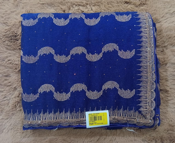 Jimmy choo Blue Fancy Saree-M.R.Saree Emporium