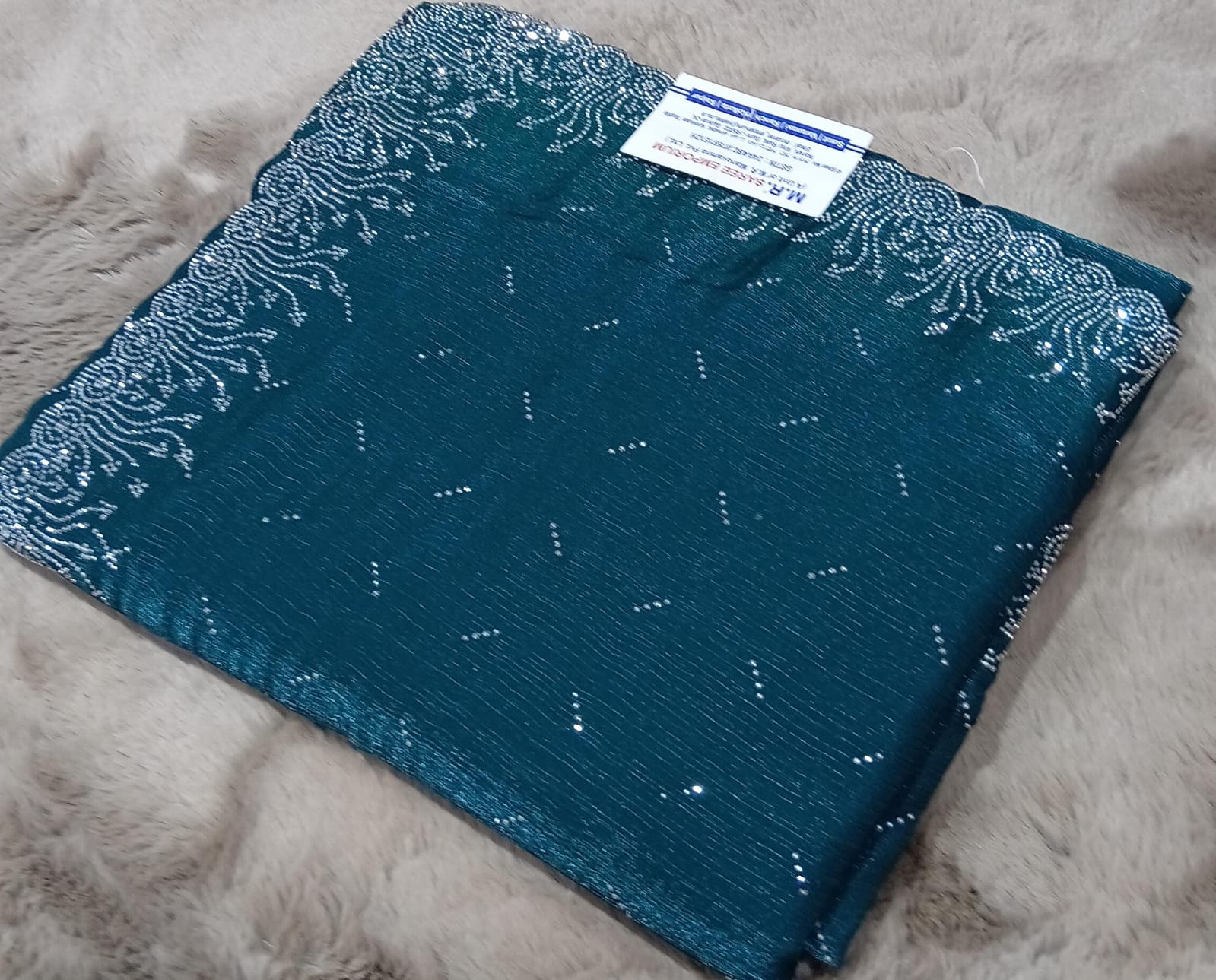 Jimmy Choo Fancy Fabric with Stylish Border 6 Pcs Set-M.R. Saree Emporium