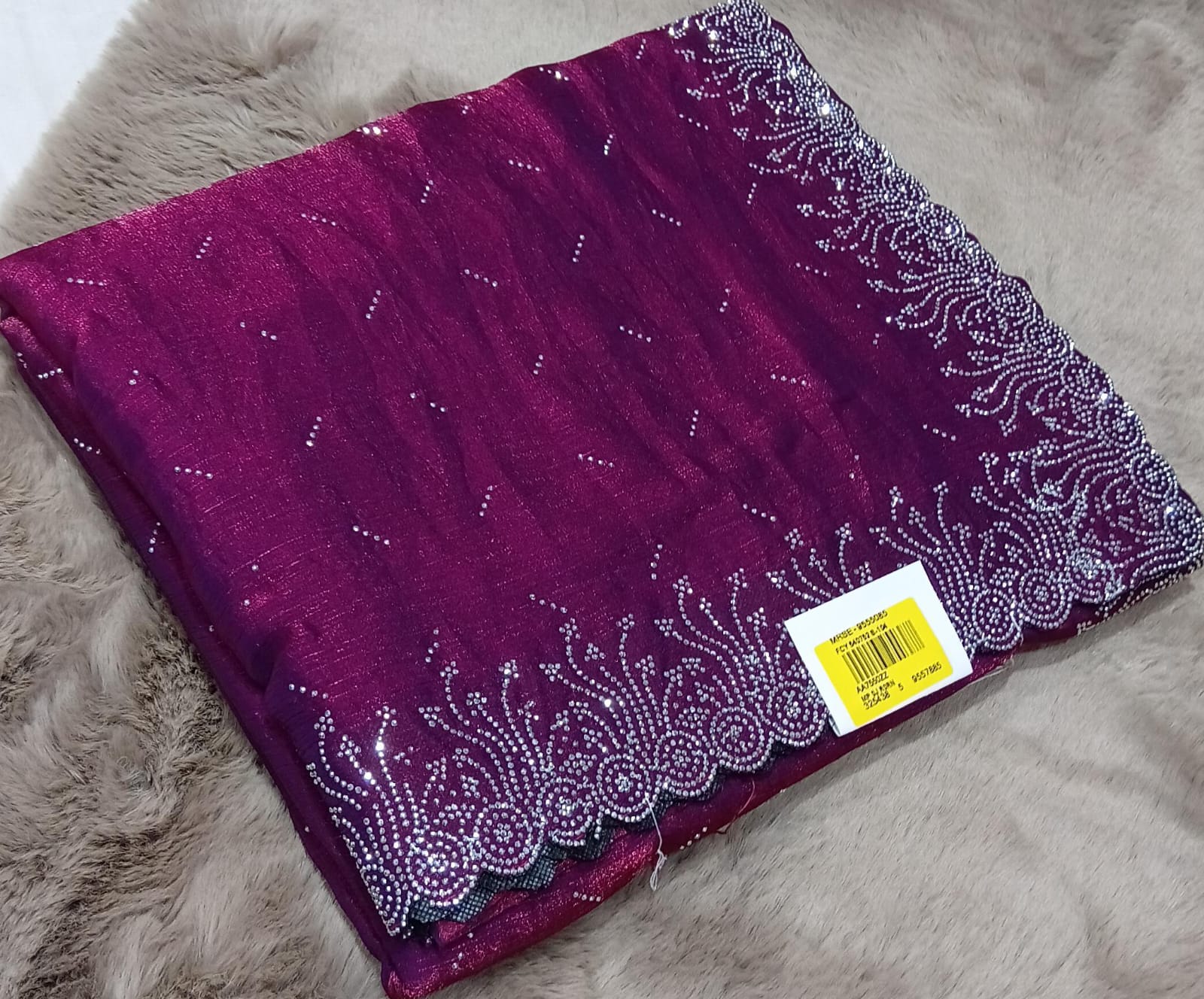 Jimmy Choo Fancy Fabric with Stylish Border 6 Pcs Set-M.R. Saree Emporium