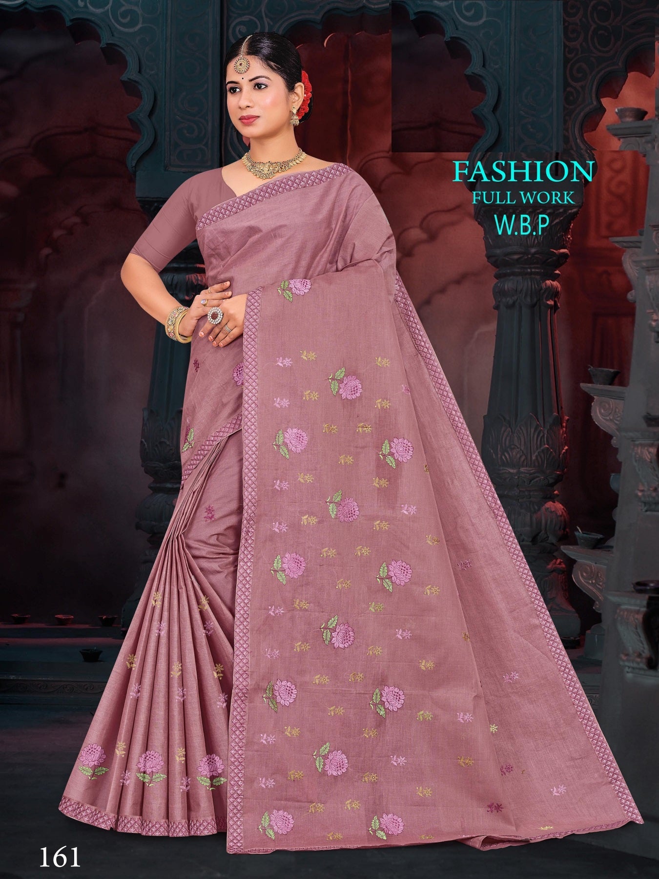 Fashion Cotton Work Saree W.B.P – Set of 6 Pcs -M.R. Saree Emporium