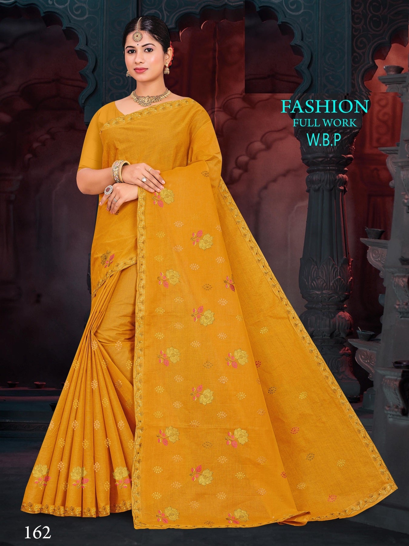 Fashion Cotton Work Saree W.B.P – Set of 6 Pcs -M.R. Saree Emporium