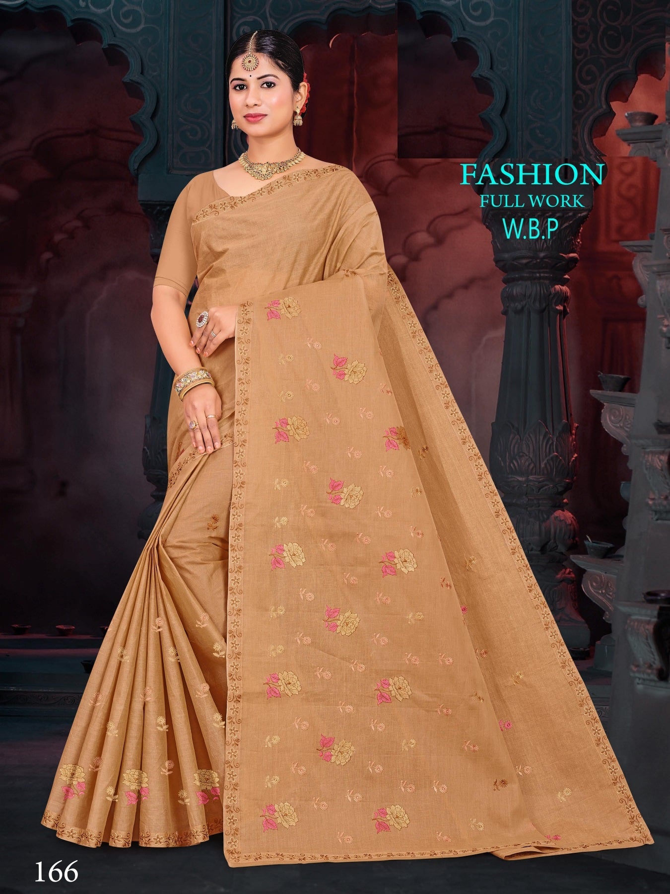 Fashion Cotton Work Saree W.B.P – Set of 6 Pcs -M.R. Saree Emporium