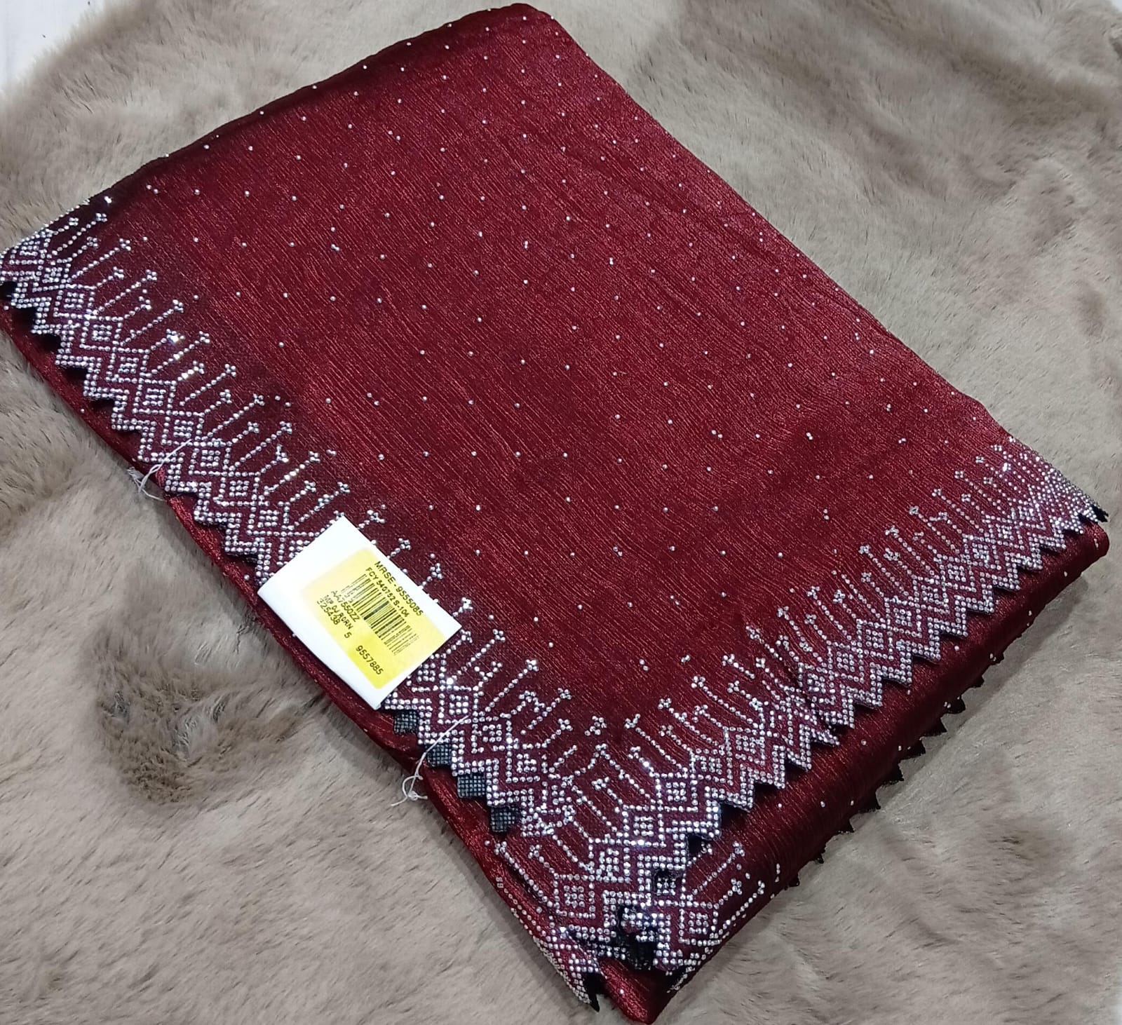 Jimmy Choo Fancy Fabric with Stylish Border 5 Pcs Set-M.R. Saree Emporium