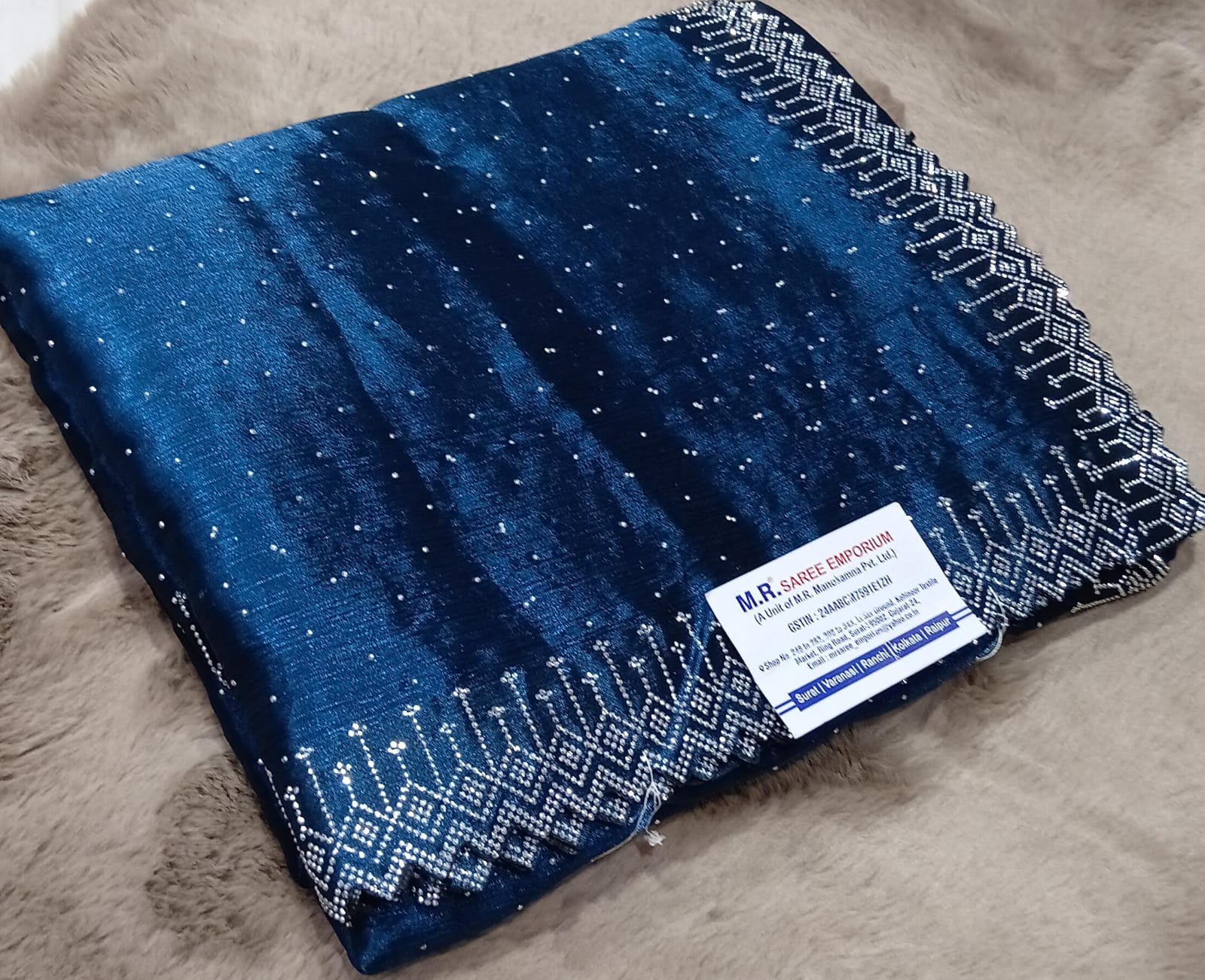 Jimmy Choo Fancy Fabric with Stylish Border 5 Pcs Set-M.R. Saree Emporium