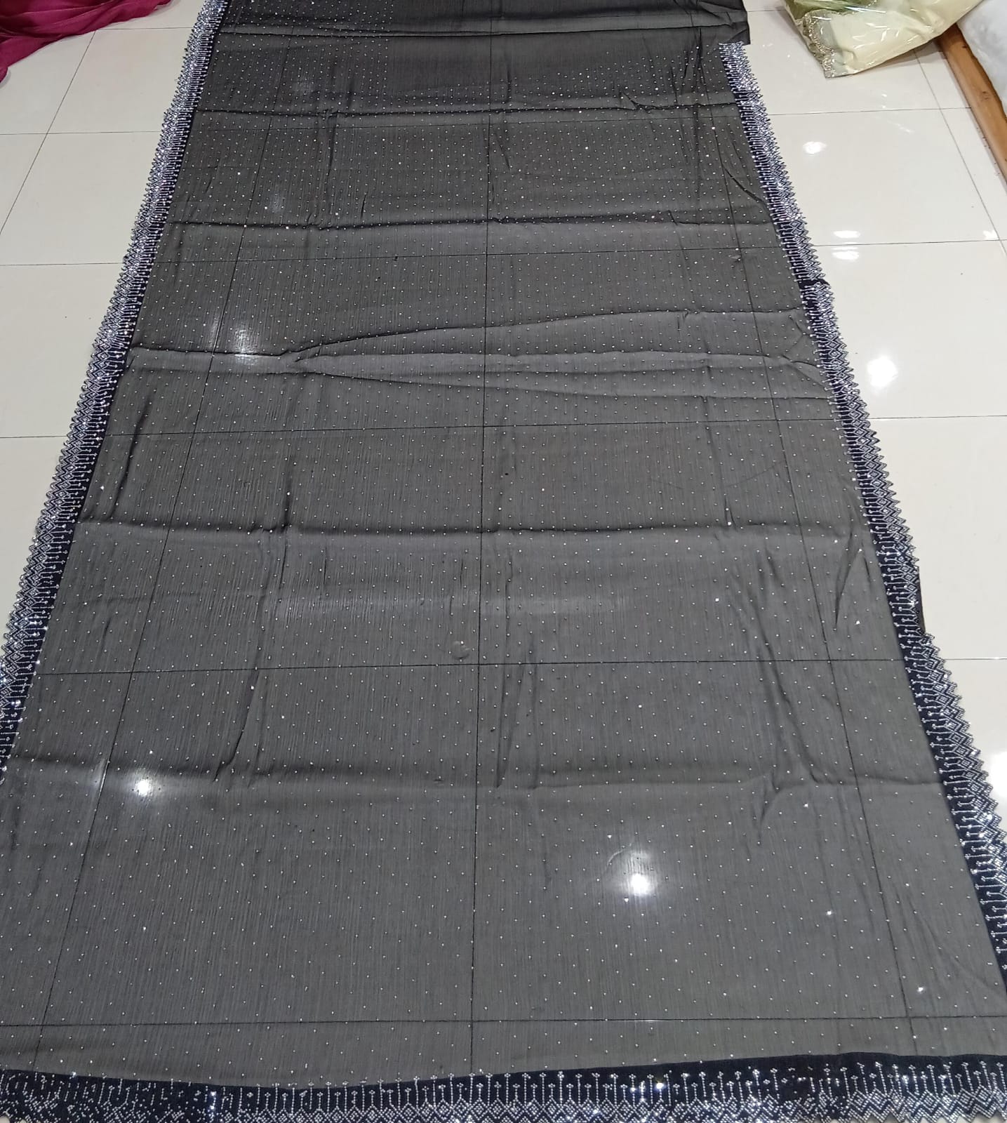 Jimmy Choo Fancy Fabric with Stylish Border 5 Pcs Set-M.R. Saree Emporium