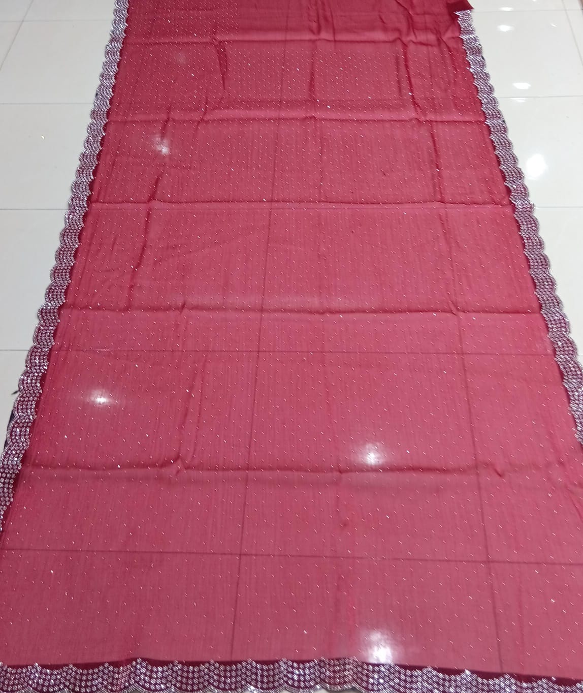 Jimmy Choo Fancy Fabric with Stylish Border -M.R. Saree Emporium