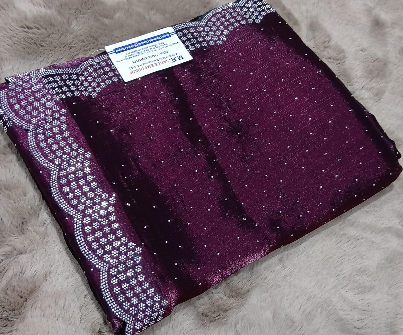 Jimmy Choo Fancy Fabric with Stylish Border -M.R. Saree Emporium