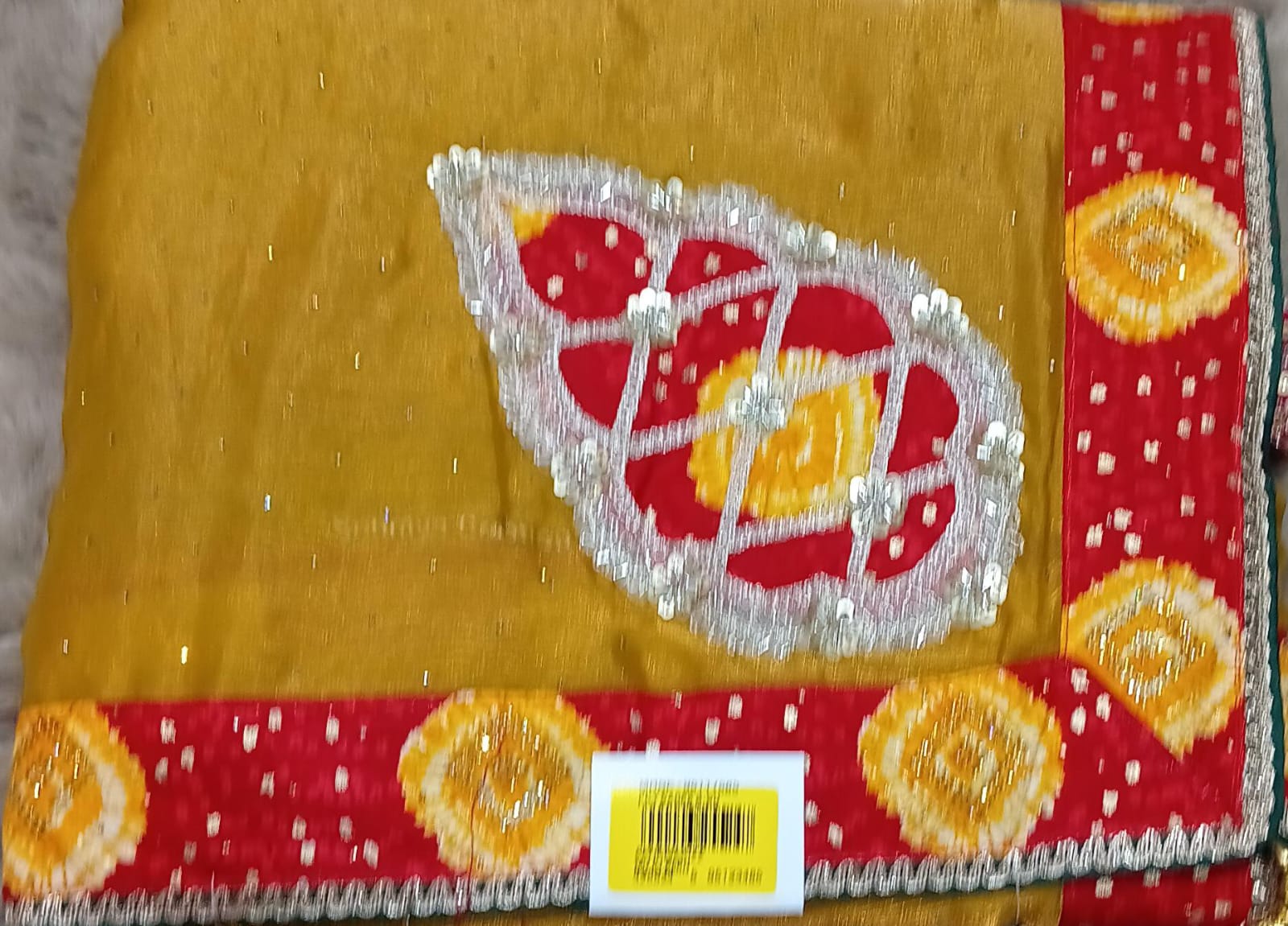 Jimmy Choo Fabric Saree with Woven Border & Elegant Motifs 5 pcs Set  M.R. Saree Emporium