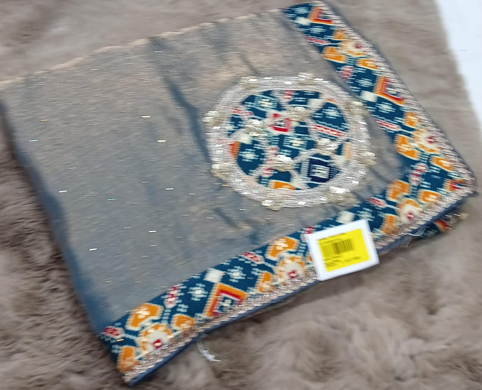 Jimmy Choo Fabric Saree with Woven Border & Elegant Motifs M.R. Saree Emporium