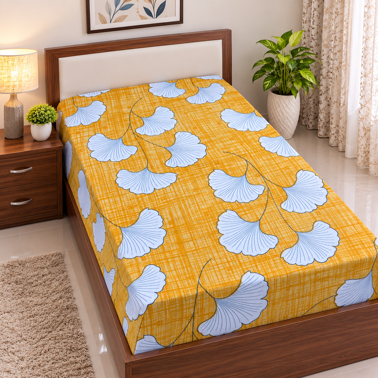 Floral Printed Bedsheet - Stylish Modern Bedroom Collection