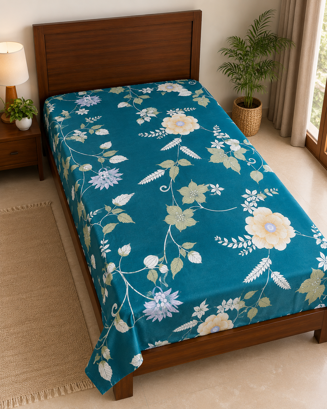 Floral Printed Bedsheet - Stylish Modern Bedroom Collection