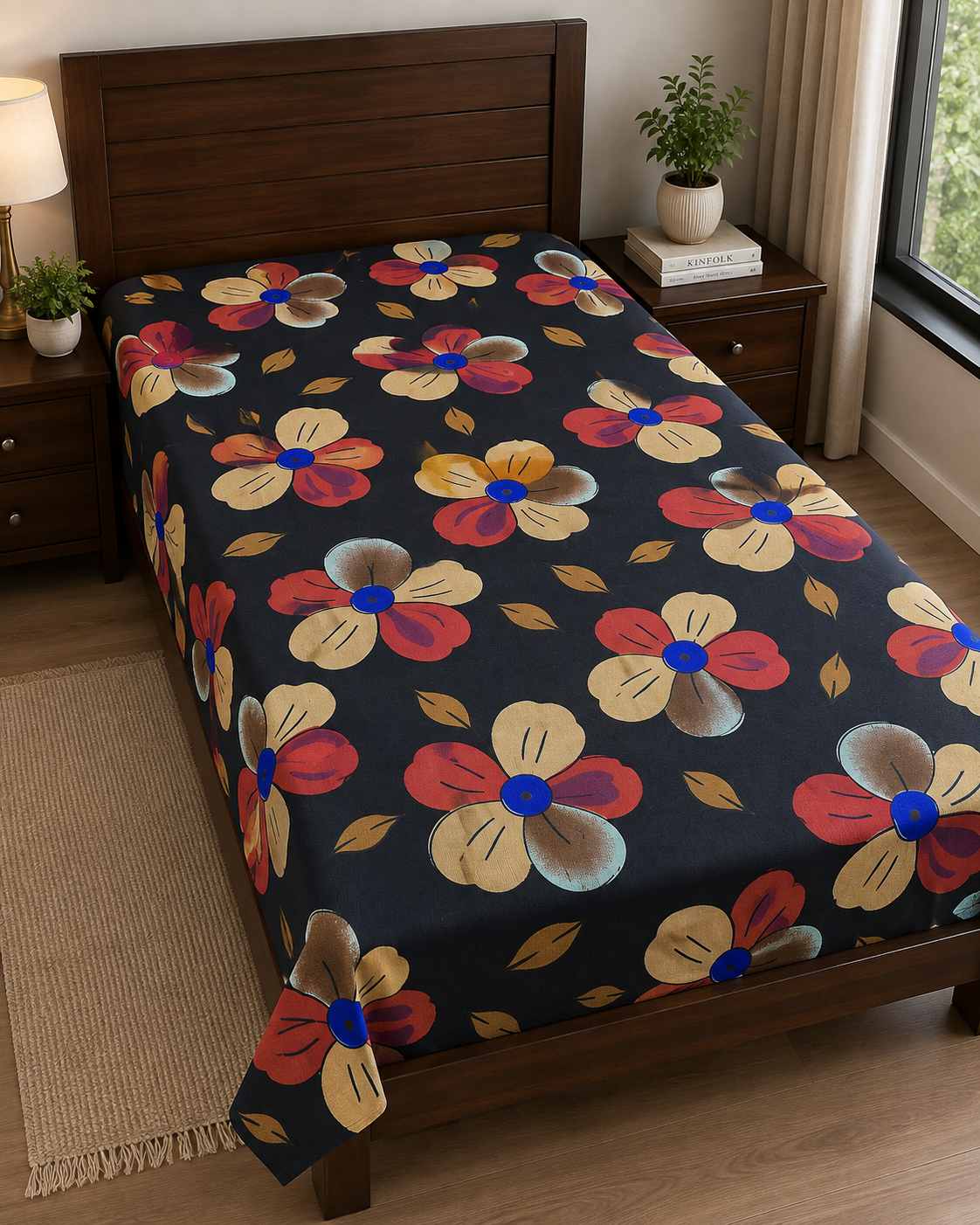 Floral Printed Bedsheet - Stylish Modern Bedroom Collection