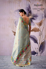 RajPath Fabrics GULDASTA 6 Pcs Set Tissue Silk Saree