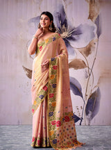 RajPath Fabrics GULDASTA 6 Pcs Set Tissue Silk Saree