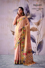 RajPath Fabrics GULDASTA 6 Pcs Set Tissue Silk Saree