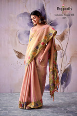 RajPath Fabrics GULDASTA 6 Pcs Set Tissue Silk Saree