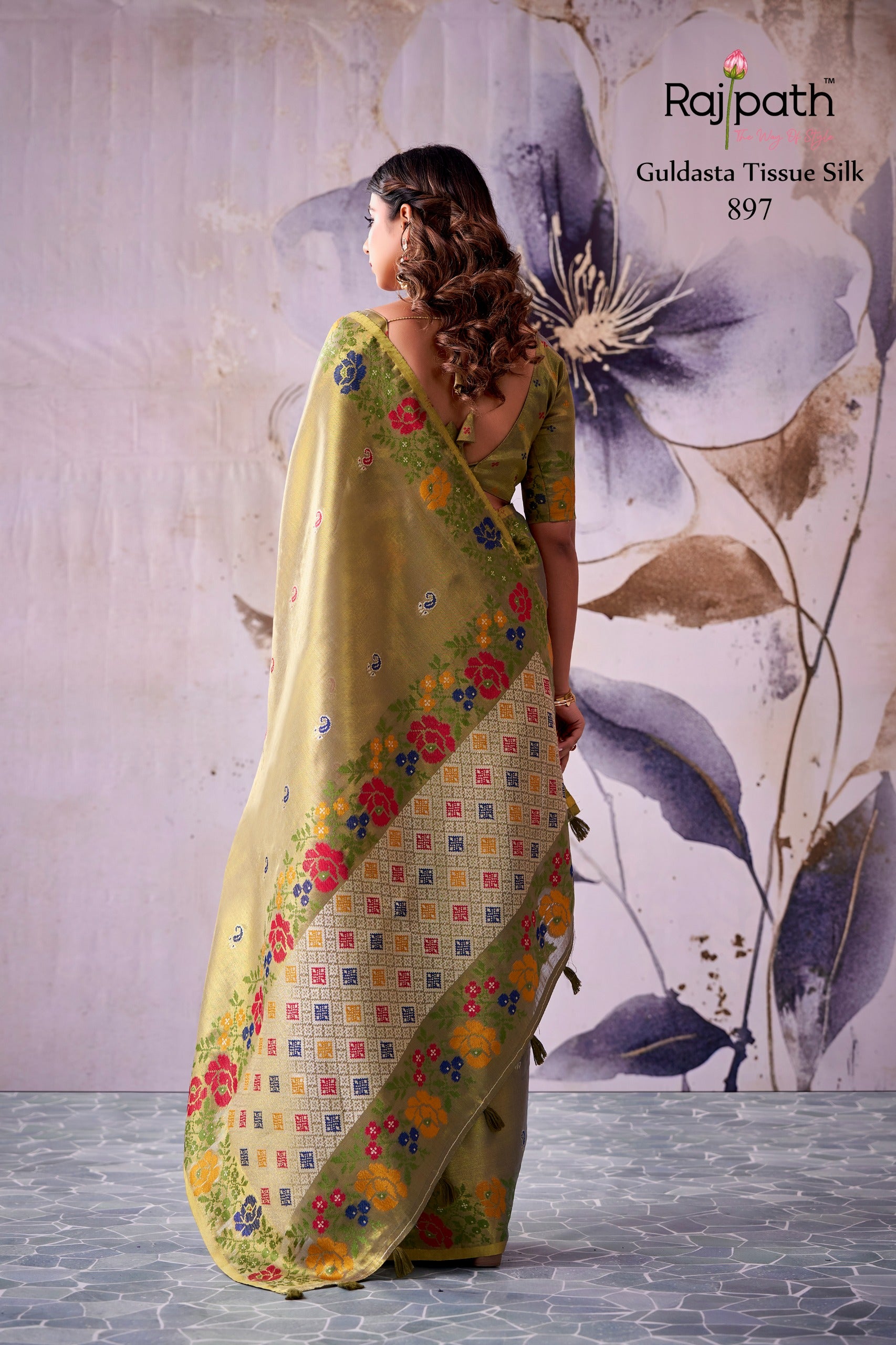 Designer Tissue Silk Saree - Festive & Wedding Wear