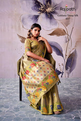 RajPath Fabrics GULDASTA 6 Pcs Set Tissue Silk Saree