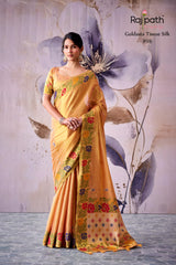 RajPath Fabrics GULDASTA 6 Pcs Set Tissue Silk Saree