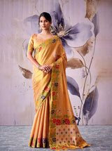 RajPath Fabrics GULDASTA 6 Pcs Set Tissue Silk Saree