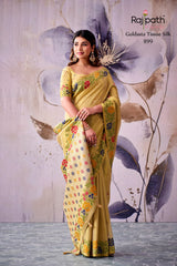 RajPath Fabrics GULDASTA 6 Pcs Set Tissue Silk Saree