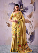 RajPath Fabrics GULDASTA 6 Pcs Set Tissue Silk Saree